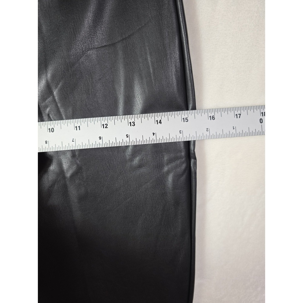 Esmara Faux Leather Pants Women's US 6 Black Skinny Stretch High Rise NWT - Picture 7 of 9